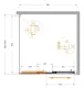 Душевой уголок Cezares Molveno MOLVENO-AF-31-100-C-CR-IV 100x100 см профиль хром стекло прозрачное