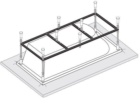 Каркас для ванны VagnerPlast Nike 120 VPK12070