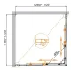 Душевой уголок Cezares Molveno MOLVENO-AH-22-120/110-C-GM-IV 120x110 см профиль оружейная сталь стекло прозрачное
