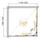 Душевой уголок Cezares Molveno MOLVENO-AH-22-130/120-C-GM-IV 130x120 см профиль оружейная сталь стекло прозрачное