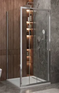 Душевой уголок Cezares Molveno MOLVENO-AHF-31-90/100-C-CR-IV 100x90 см профиль хром стекло прозрачное