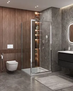 Душевой уголок Cezares Molveno MOLVENO-AHF-31-90/100-C-CR-IV 100x90 см профиль хром стекло прозрачное