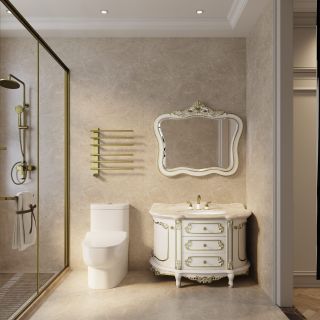 Полотенцесушитель электрический AQUAme AQM3116BG 52x62 см с терморегулятором золото брашированное