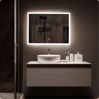 Зеркало с подсветкой и подогревом AQUAme AQM9104 80 см