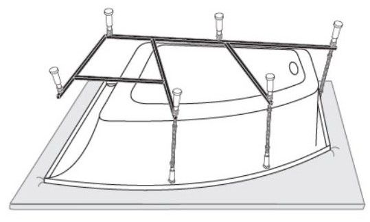 Каркас для ванн VagnerPlast Veronela offset Melite VPK160105 160см
