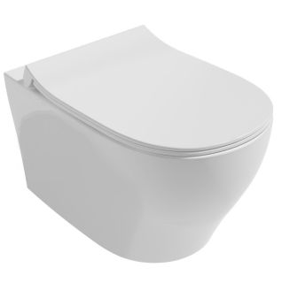 Подвесной унитаз Isvea Soluzione II 10MY02002SV безободковый скрытый крепеж SmartFix Plus белый Подвесной унитаз Isvea Soluzione II 10MY02002SV безободковый скрытый крепеж SmartFix Plus белый