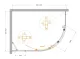 Душевой уголок Cezares Molveno MOLVENO-RH-1-120/90-C-GM-IV 120x90 см профиль оружейная сталь стекло прозрачное