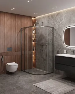 Душевой уголок Cezares Molveno MOLVENO-RH-1-120/90-C-GM-IV 120x90 см профиль оружейная сталь стекло прозрачное