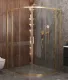 Душевой уголок Cezares Molveno MOLVENO-RH-22-120/110-C-BORO-IV 120x110 см профиль брашированное золото стекло прозрачное