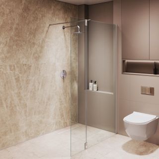 Душевая перегородка RGW WA-051 WA-010 + Z-071 351005173-11 70 см профиль хром стекло прозрачное