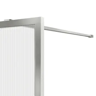 Душевая перегородка Vincea VSW-1HP110FLBN брашированный никель стекло рифленое