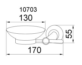 Мыльница Boheme Puro хром 10703