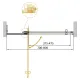 Душевая дверь Cezares Slider SLIDER-B-1-70/80-BR-BORO 70/80 см профиль брашированное золото стекло бронза