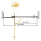 Душевая дверь Cezares Slider SLIDER-B-1-80/90-GRIGIO-BORO 80/90 см профиль брашированное золото стекло серое