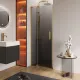 Душевая дверь Cezares Slider SLIDER-B-1-80/90-GRIGIO-BORO 80/90 см профиль брашированное золото стекло серое