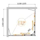Душевой уголок Cezares Molveno MOLVENO-A-22-90+30-C-BORO-IV 120x120 см профиль брашированное золото стекло прозрачное