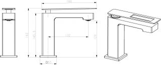 Смеситель для раковины Boheme Q белый/синий 141-WUV