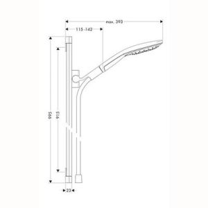 Душевой гарнитур Hansgrohe Raindance Select 150 UnicaS  26626000