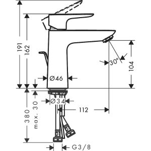 Смеситель для раковины Hansgrohe Talis E 71710700 матовый белый