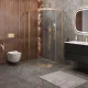 Душевой уголок Cezares Molveno MOLVENO-RH-1-110/90-C-BORO-IV 110x90 см профиль брашированное золото стекло прозрачное