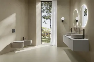 Подвесное биде Kludi Resa S 27BIW01O2 серо-бежевый матовый