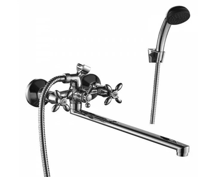 Смеситель для ванны Decoroom с ручным душем хром DR48043 Смеситель для ванны Decoroom с ручным душем хром DR48043