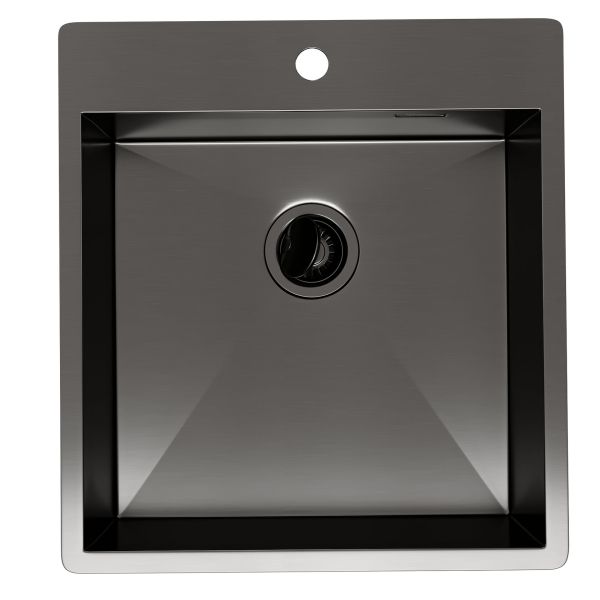 Мойка кухонная Reflexion Iseo 46-BL RX2246BL оружейная сталь