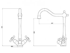 Смеситель для кухни ZORG Sanitary ZR 515 YF BR
