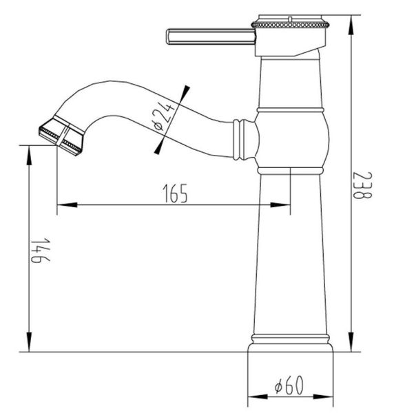 Смеситель для кухни ZORG Antic  A 311U-BR