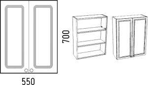 Шкаф Corozo Классика 55см белый SD-00000326