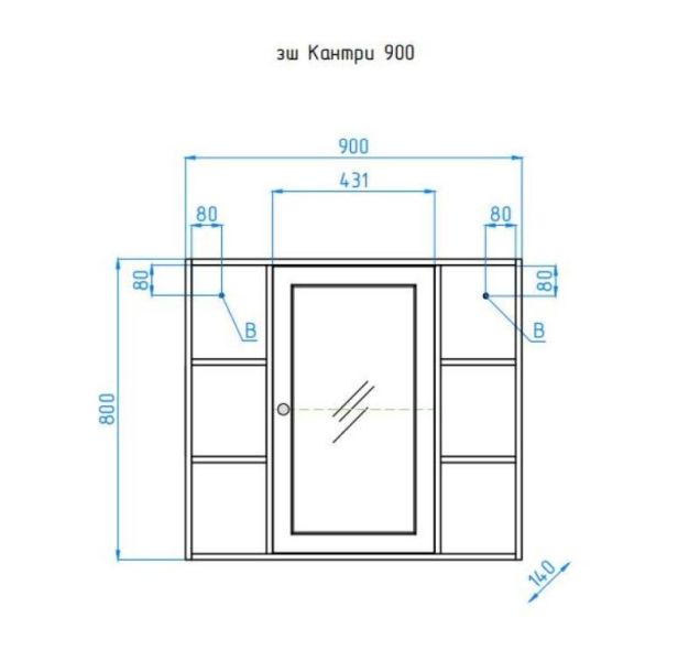 Зеркальный шкаф Style Line Кантри ЛС-00000462