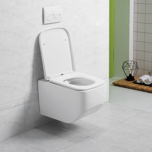 Подвесной унитаз Art&Max Liberty безободковый белый AM015CHR Подвесной унитаз Art&Max Liberty безободковый белый AM015CHR