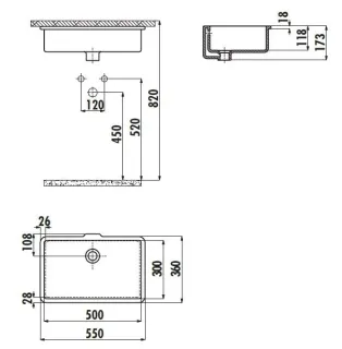 Раковина Creavit TP730-00CB00E-0000 55 см