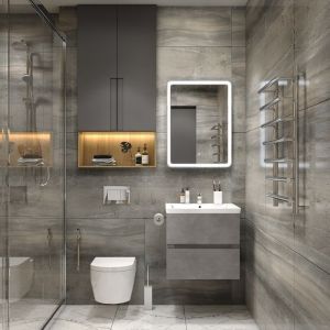 Подвесная тумба под раковину Art&Max Techno 60см айс какао AM-Techno-600-2C-SO-FC305