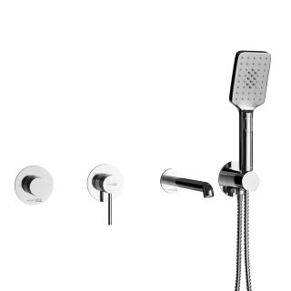 Встраиваемый комплект для ванны с лейкой и изливом WasserKRAFT Muritz 9851.98DVR2.444.010.126.443 хром