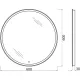 Зеркало с подсветкой BelBagno SPC-RNG-600-LED-3000K-TCH 60 см с сенсорным выключателем