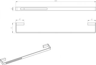 Полотенцедержатель Boheme Q хром 10942-CR