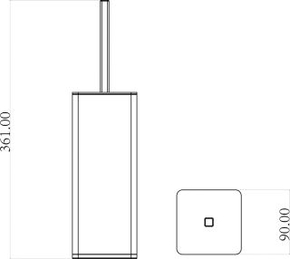 Щётка для туалета Boheme белый/золото 10949-W-G