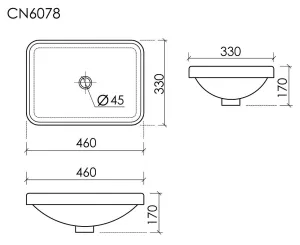 Раковина Ceramicanova Element CN6078 47 см белый
