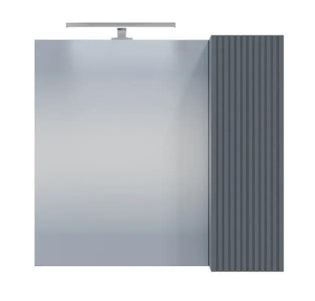 Зеркало-шкаф с подсветкой Санта Альтаир 700503 70 см графит матовый