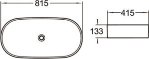 Раковина накладная SantiLine SL-1079 81см белый