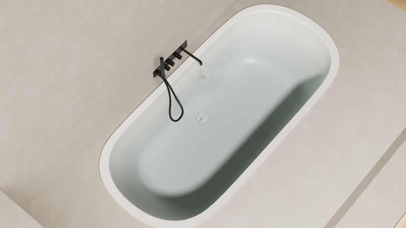 Ванна из искусственного камня Salini Ornella Axis Kit S-Sense 103512M 190x90см белый матовый