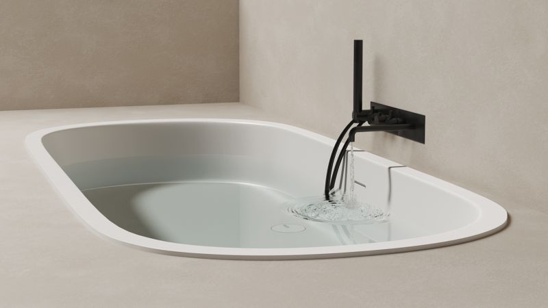 Ванна из искусственного камня Salini Ornella Axis Kit S-Sense 103512G 190x90см белый глянцевый