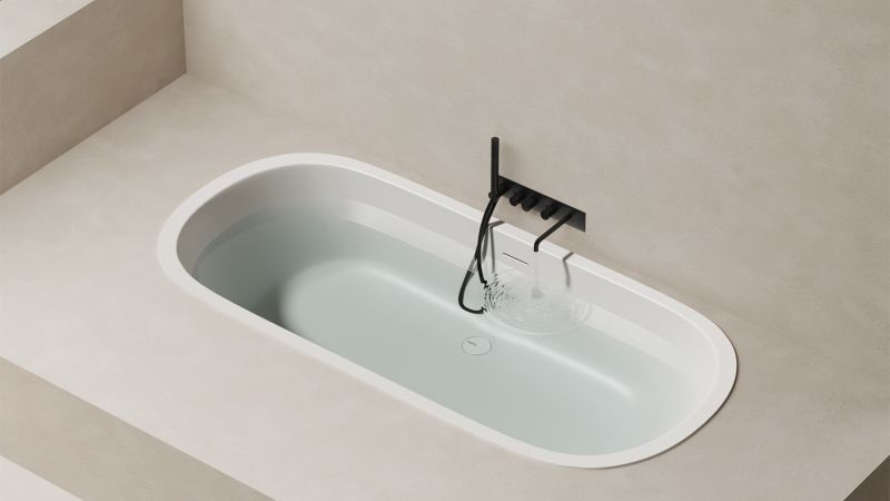 Ванна из искусственного камня Salini Ornella Axis S-Sense 103413G 170x75см белый глянцевый