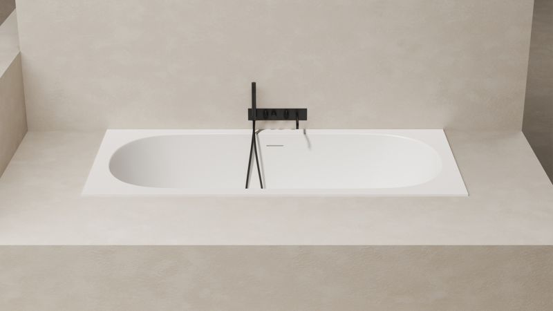 Ванна из искусственного камня Salini Ornella Axis S-Stone 103423MRH 170x75см RAL снаружи