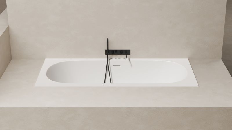 Ванна из искусственного камня Salini Ornella Axis Kit S-Stone 103523M 170x75см белый матовый