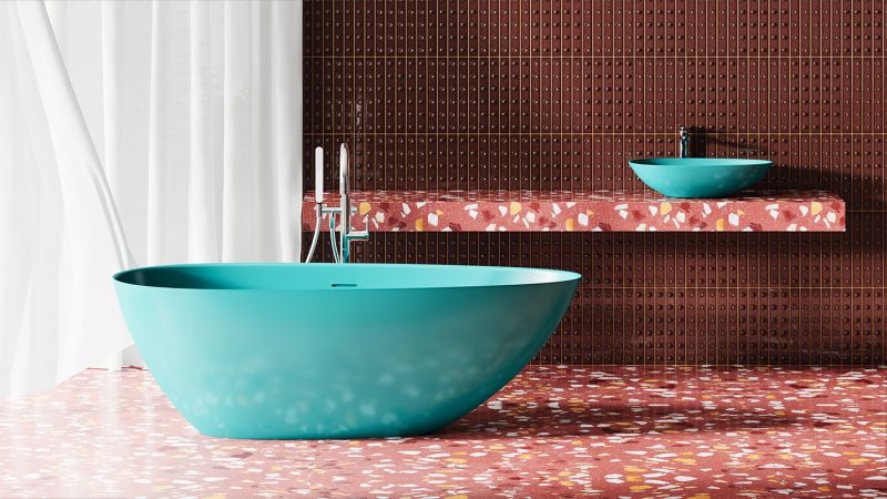 Ванна из искусственного камня Salini Paola In S-Stone 101611SMRF 160x77см RAL полностью