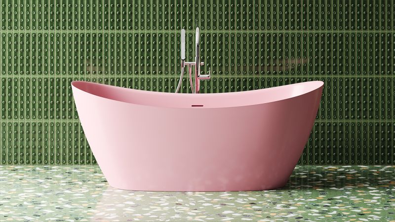 Ванна из искусственного камня Salini Noemi S-Sense 101811GRF 185x81см RAL полностью