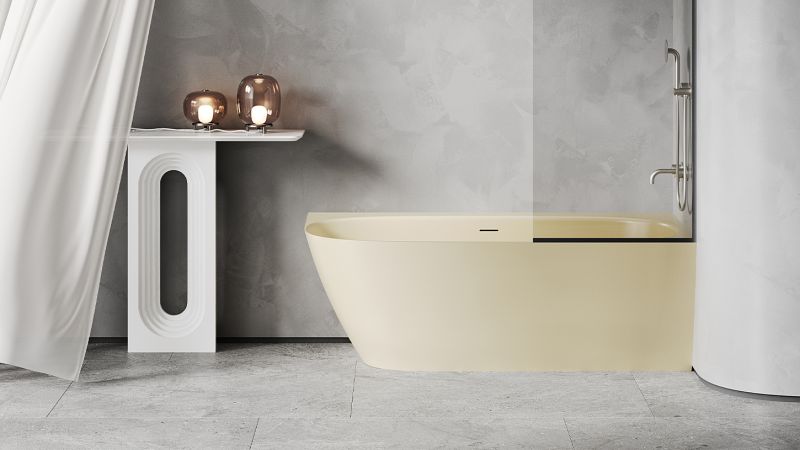 Ванна из искусственного камня Salini Sofia Corner R S-Stone 102524MRF 170x85см RAL полностью