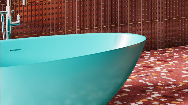 Ванна из искусственного камня Salini Paola In S-Stone 101611SMRF 160x77см RAL полностью
